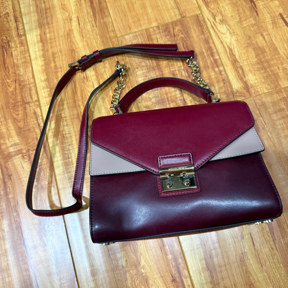 Michael Kors Sloan Tricolor Leather Top Handle Satchel